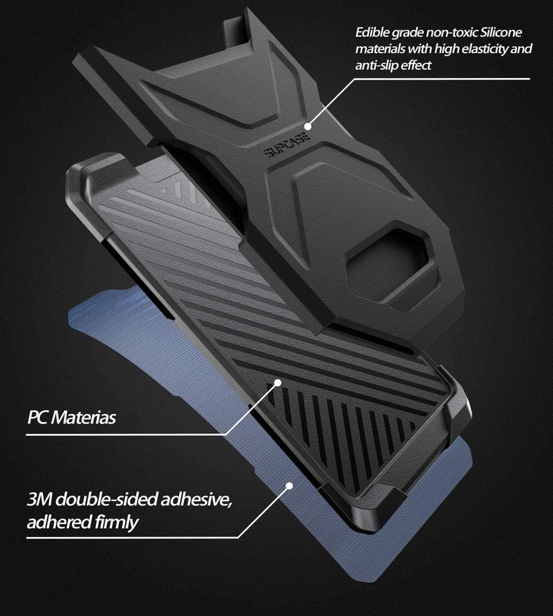 SUPCASE Adhesive Slim Wallet,(2-Pack) Ultra Thin Stick-On Silicone Credit Card Holder Sticker Adhesive Cell Phone Wallet Compatible for Most Smartphonesï¼ˆnot fit Mobile Phones with Curved Backï¼‰(Black) - Image 3